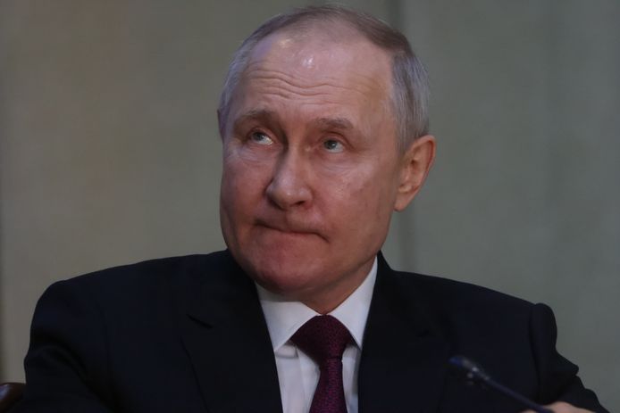 President Vladimir Poetin tijdens een ontmoeting die hij woensdag had met Russische magistraten