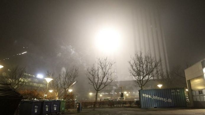 Vuurwerk in Kopenhagen vannacht, alleen niet op de door de fans van FC Kopenhagen gewenste plek.