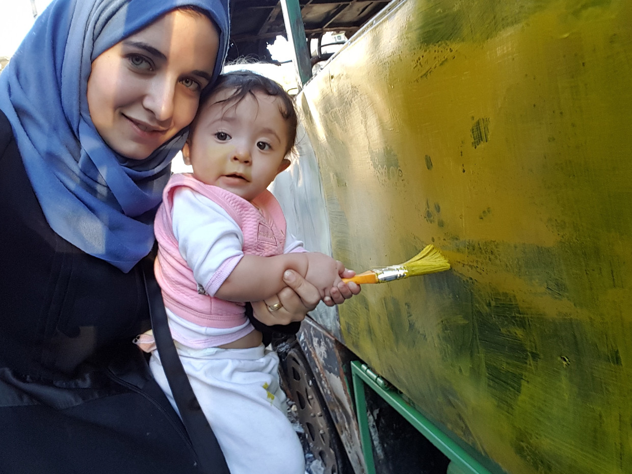 Waad Al-Kateab en Sama. Beeld 