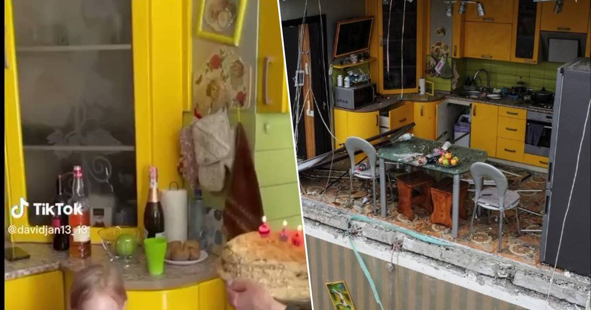 Video emerges of Ukrainian family celebrating birthday in yellow kitchen before Russian attack on Dnipro: father dies, kitchen still almost intact |  Ukraine and Russia war