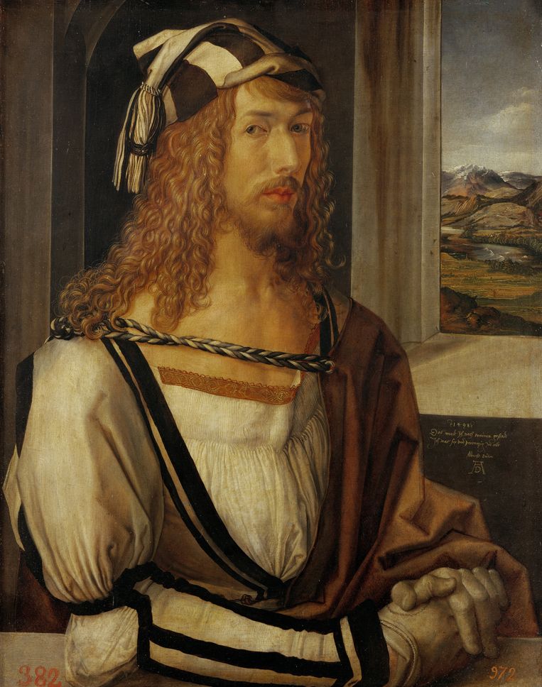 Albrecht Dürer, ‘Zelfportret', 1498.  Beeld Getty 