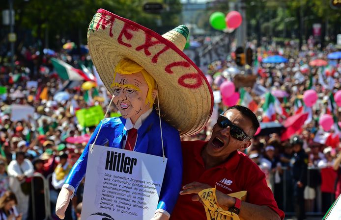 Protestmars in Mexico-City tegen het beleid van president Trump. (Archieffoto)