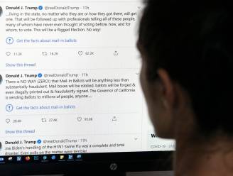 Trump dreigt ermee sociale media "te sluiten" na waarschuwingen bij zijn tweets
