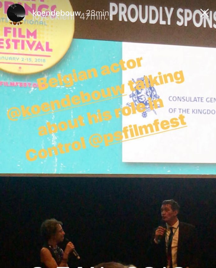 De organisatie van het Palm Springs Film Festival zette deze foto op haar Instagram-stories