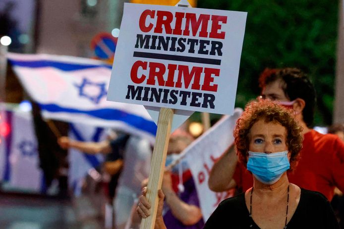 Demonstranten in Tel Aviv. (17/10/2020)