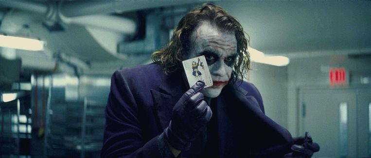 Heath Ledger in The Dark Knight. Beeld 