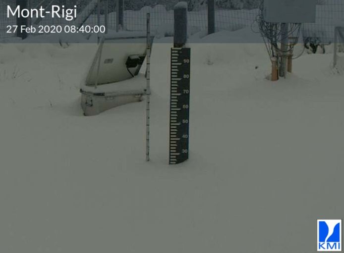 Een aardige sneeuwhoeveelheid vandaag aan Mont-Rigi.