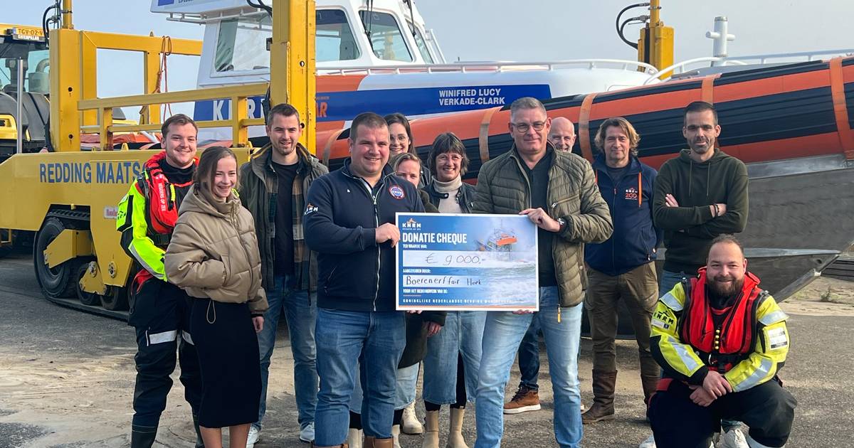 Donatie van 9000 euro voor de KNRM in Cadzand, dat het geld goed kan gebruiken