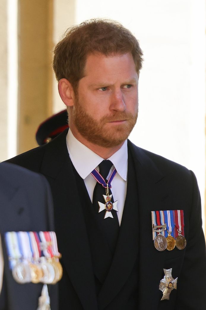 Le prince Harry lors des funérailles du prince Philip.