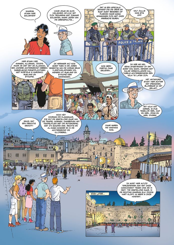 Stripboek Tel Israel met tekeningen van Danker Jan Oreel.