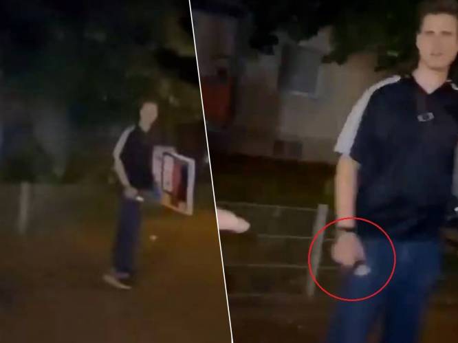 KIJK. Duitse AfD-politicus filmde man die op hem instak met mes in Mannheim