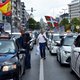 300 misnoegde taxichauffeurs trekken door Brussel