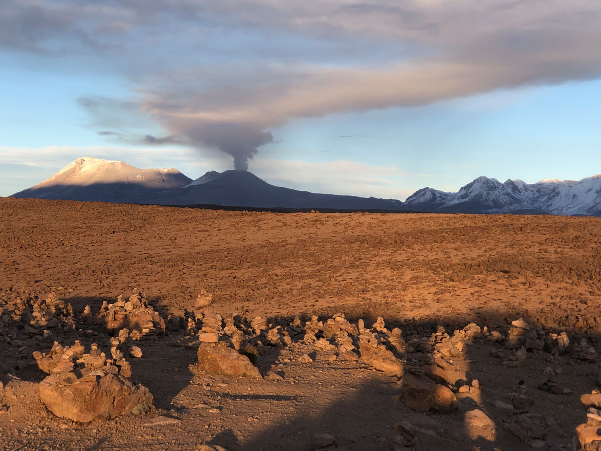 Een active vulkaan in het Andesgebergte. Foto ter illustratie.