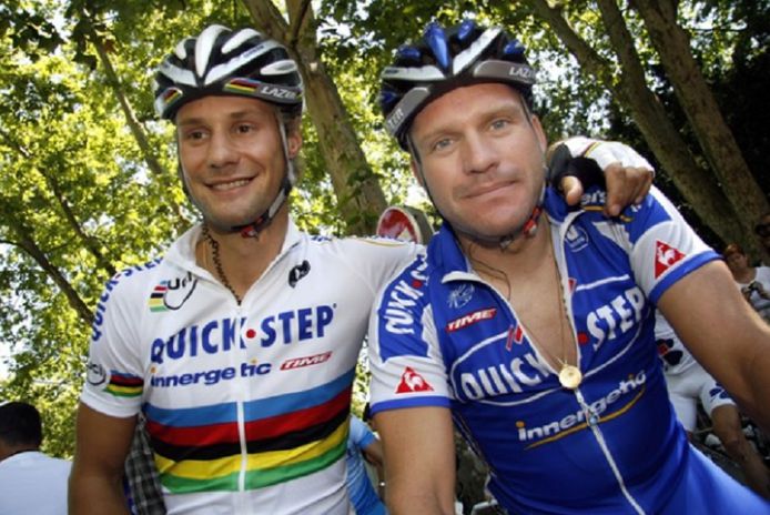 Steven De Jongh met Tom Boonen.