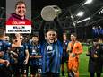 Teun Koopmeiners met de Europa League-trofee na de 3-0 zege van Atalanta op Bayer Leverkusen in Dublin op 22 mei.