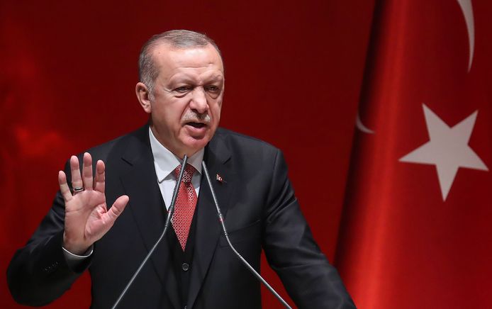 De Turkse president Recep Erdogan