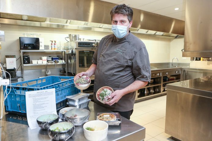 Het restaurant van chef-kok en zaakvoerder Stefaan De Proft (36) blijft leeg, maar de keuken van Pacht 26 draait wel op volle toeren.