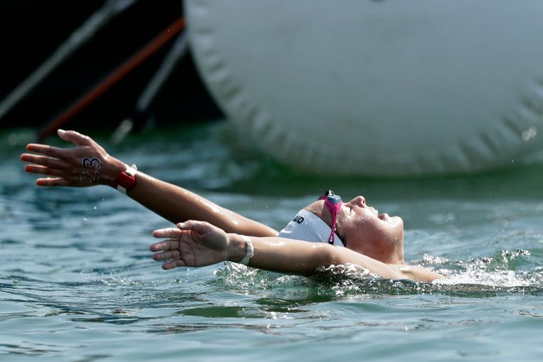 Van Rouwendaal na de race. Beeld ap