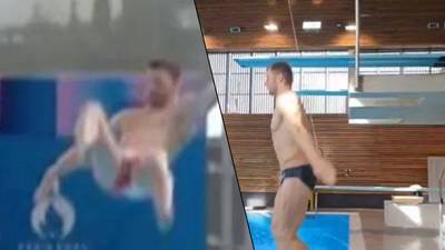 “Je vous montre comment rater son plongeon”: le tuto hilarant du plongeur qui a chuté devant Emmanuel Macron