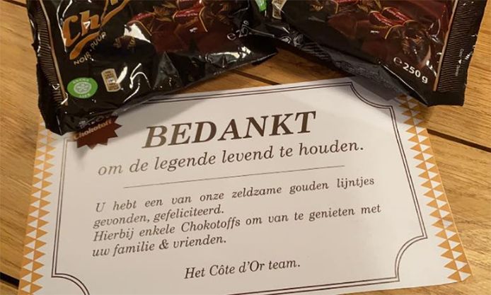Un certificat et des Chokotoff gratuits si vous découvrez la mythique bande dorée.