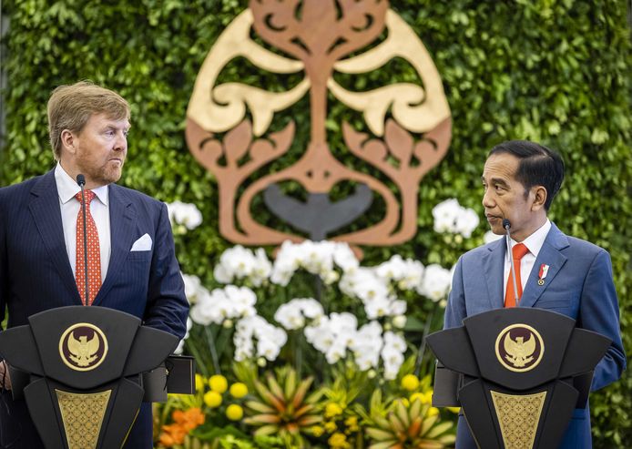 Koning Willem-Alexander en president Joko Widodo.