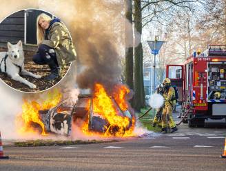 Na een gek geurtje slaan de vlammen uit de auto van Marra: 'Ik was bang dat hij zou ontploffen’