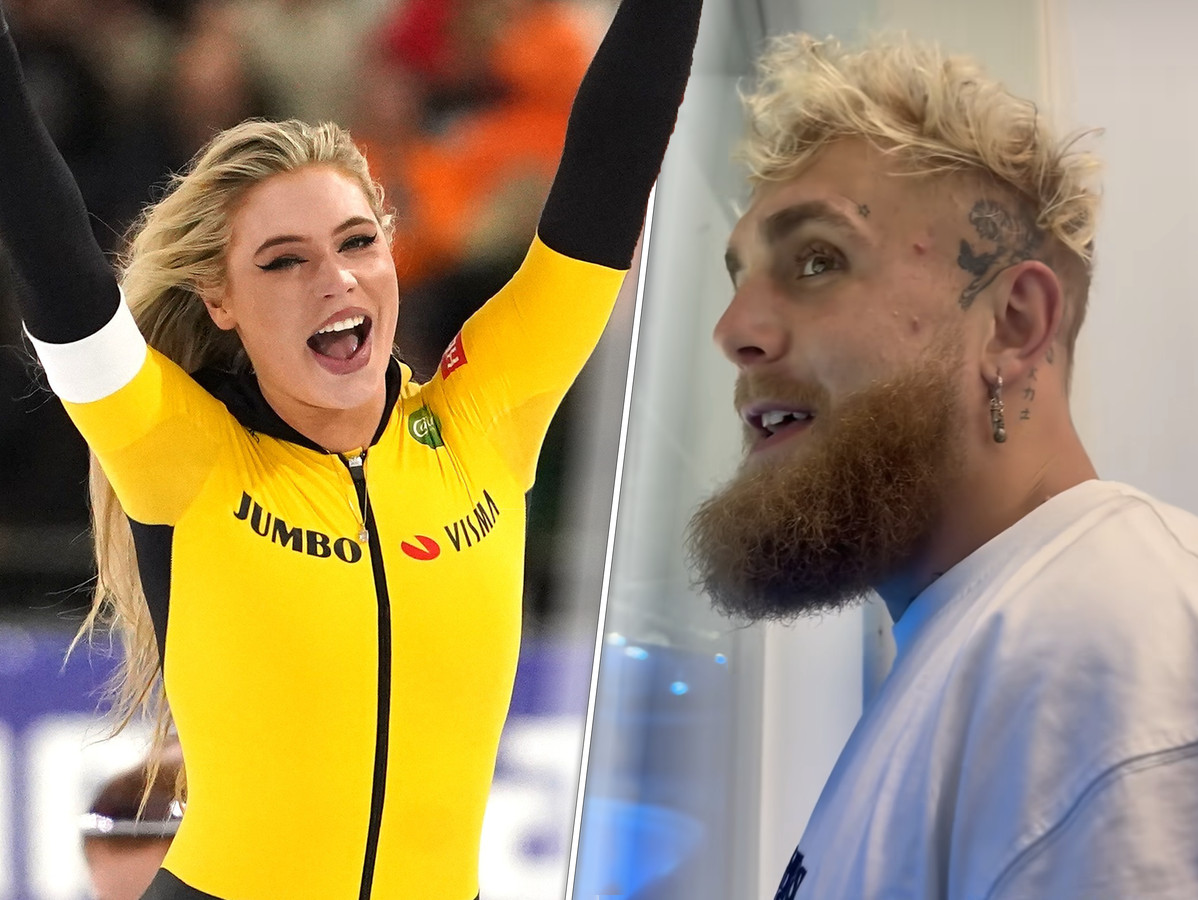 Jake Paul ‘gefascineerd’ in Thialf bij training Jutta Leerdam ‘Ik heb