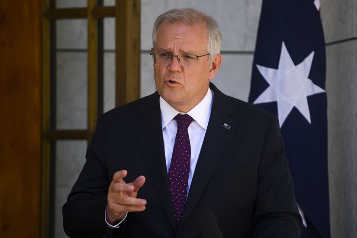 De Australische premier Scott Morrison.
