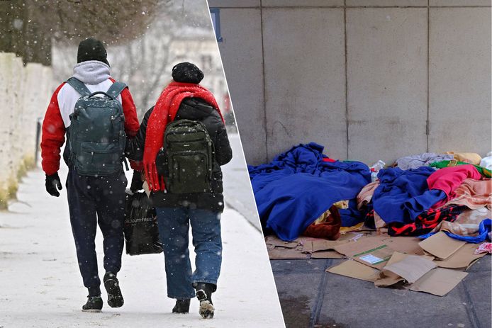 Door de vrieskou en bijhorende sneeuw in Brussel treedt het 'koudeplan' in werking om dakloze mensen niet op straat te laten slapen.