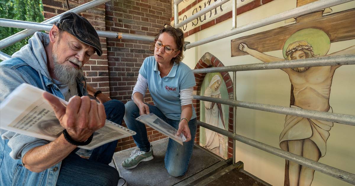 Femke geeft muurschildering op Bavels baarhuisje opnieuw kleur