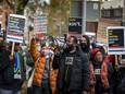 Actievoerders protesteerden zaterdagochtend tegen Zwarte Piet in Breda.