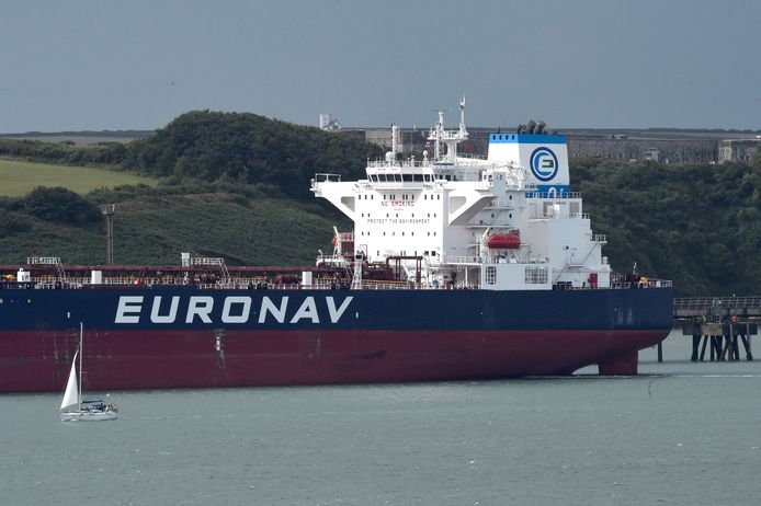 Een tanker van rederij Euronav
