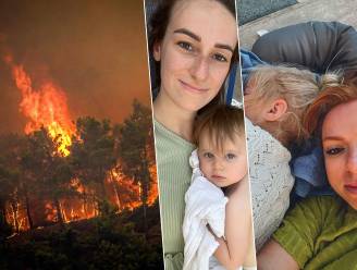 Belgische toeristen vluchten in paniek voor bosbranden op Rhodos: “Met peuter in zee gesprongen”