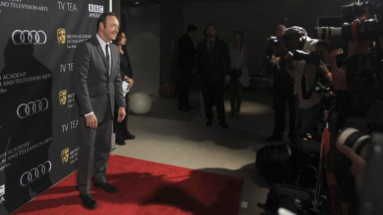 Kevin Spacey ('House of Cards') op de vooravond van de awarduitreiking. Beeld REUTERS