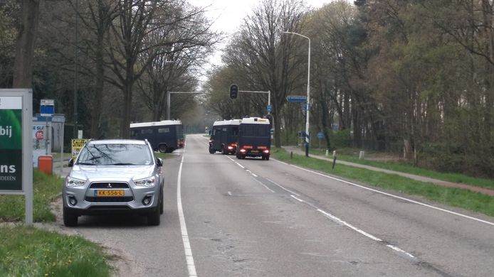 ME-busjes op weg naar Koningshof.