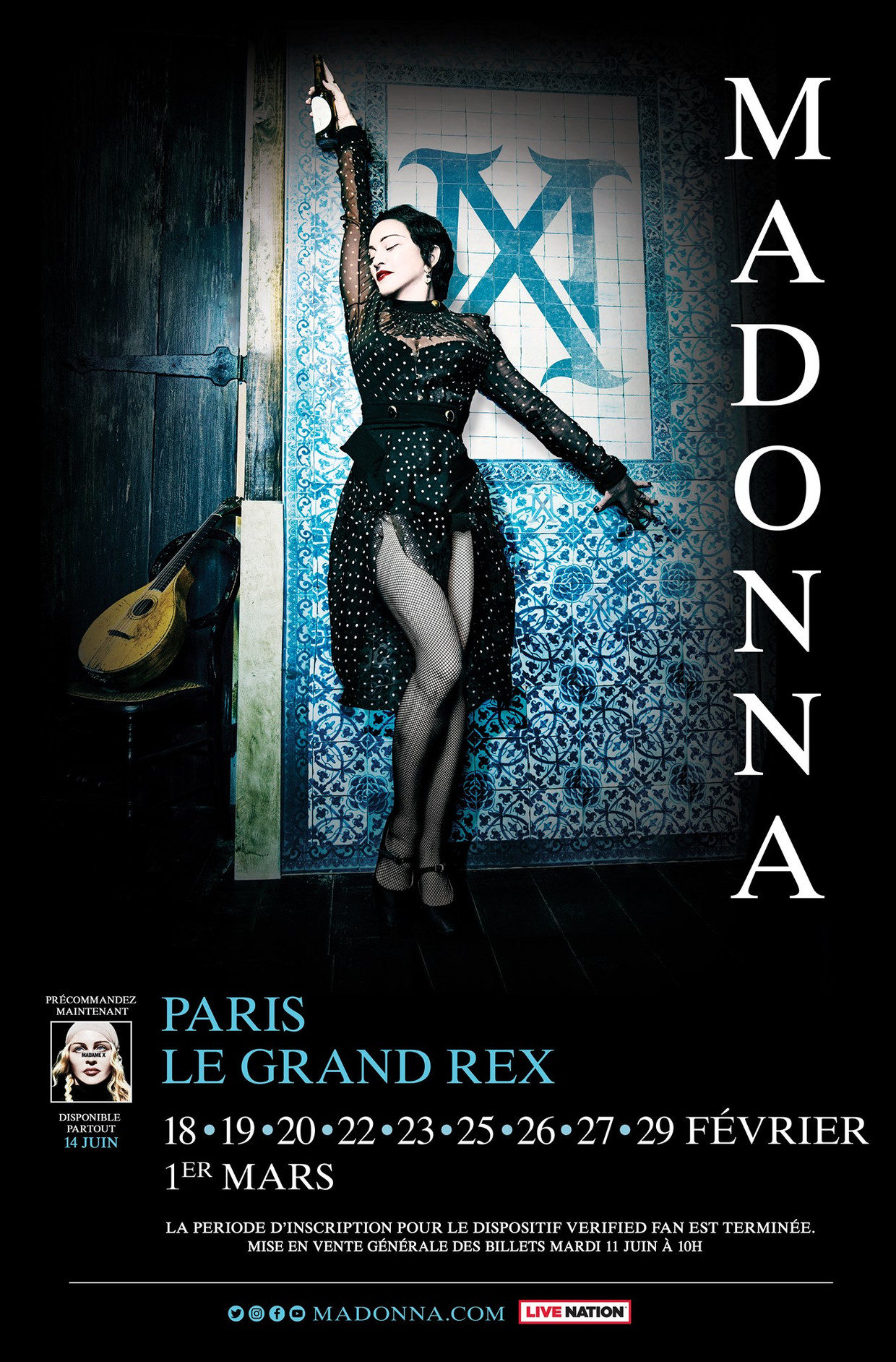 Affiche van de Madame X tour Beeld Madonna