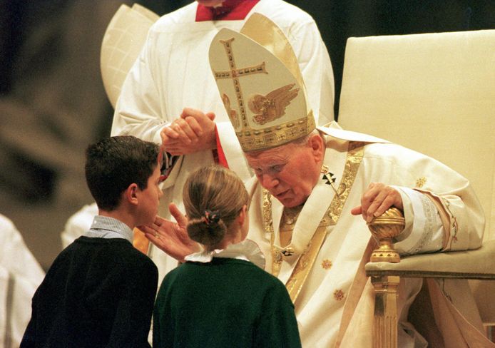Voormalige paus Johannes Paulus II in 1998.