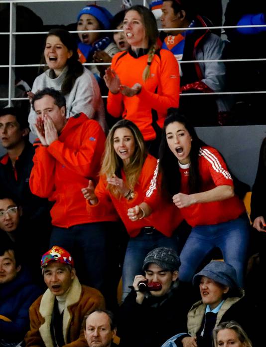 Naomi van As op de tribune in Gangneung.