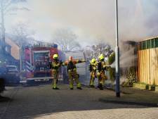 Schuur en heg naast woning in brand in Dorst