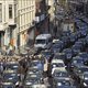 Taxichauffeurs protesteren voor Brussels Parlement