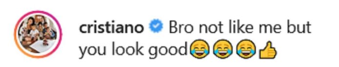 De repliek van Cristiano Ronaldo