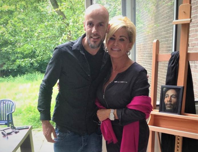 De in Schoonhoven geboren portretschilder Emile van Dalen met Connie Witteman (Vanessa).