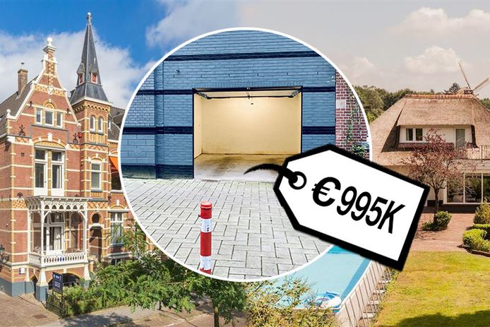Vraagprijs 995.000 euro voor een garagebox in Amsterdam. Voor minder schaf je een landhuis of villa aan in Oost-Nederland.