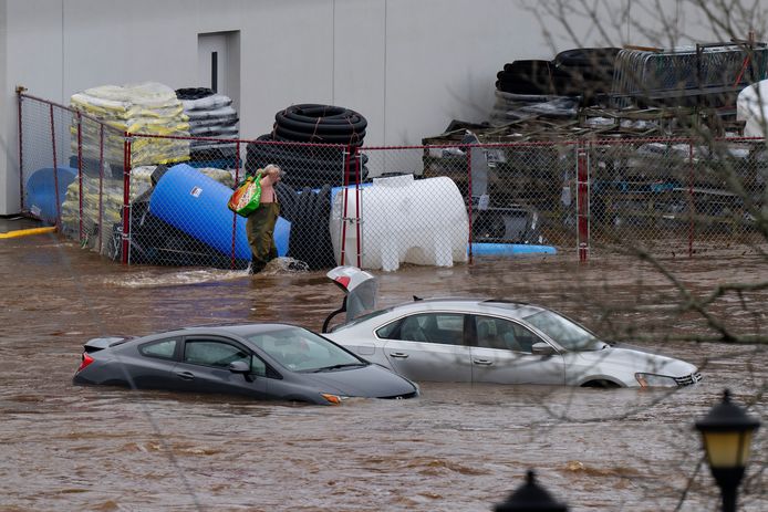 Floating cars in Halifax, Nova Scotia.