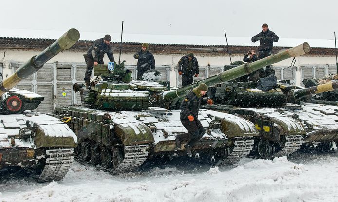 Ook Oekraïne bereidt zich militair voor.