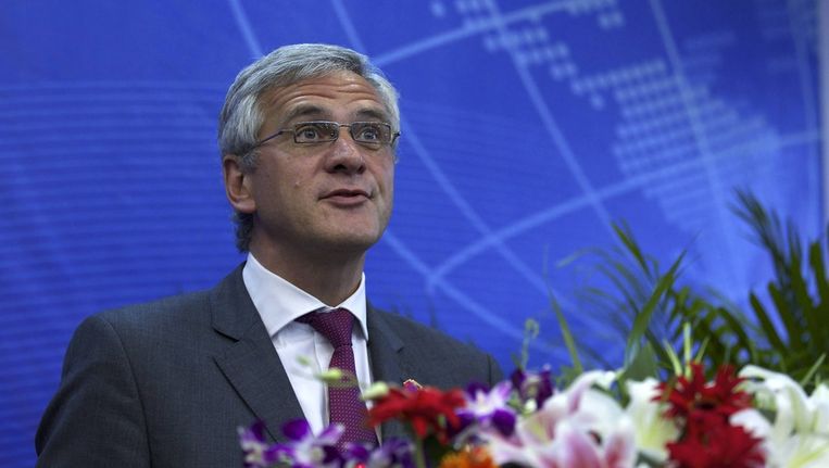 Vlaams minister-president Kris Peeters in China. Beeld BELGA