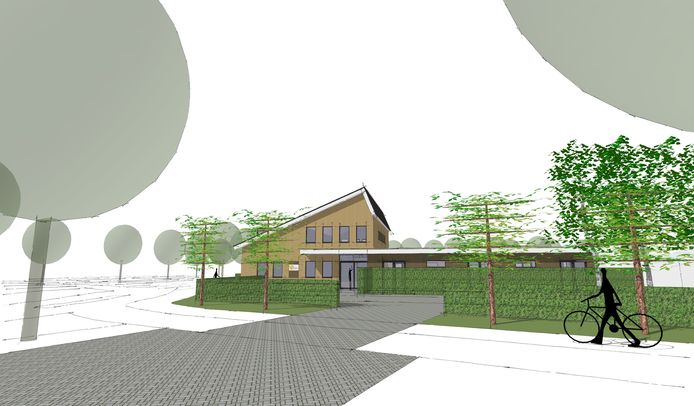 Een artist impression van het hospice in Papendrecht.