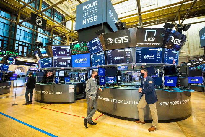 Afbeelding ter illustratie van de New York Stock Exchange (NYSE) op vrijdag 5 juni 2020, in New York.