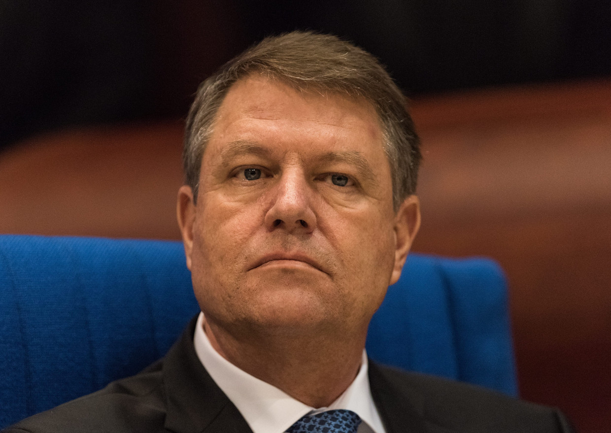 President en 'modelduitser' Klaus Iohannis Beeld EPA