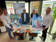 Schepenen Kristof Vermeire, Erwin Feys, Alain Lynneel en burgemeester Steve Vandenberghe